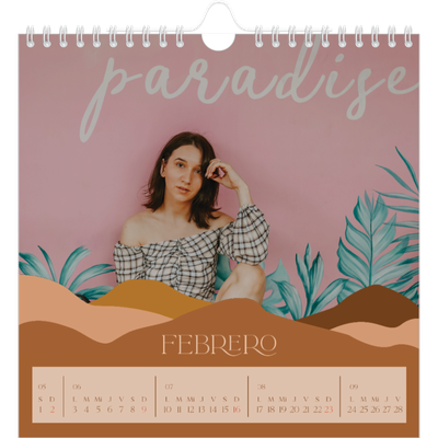 Calendarios Cuadrados — Montañas neutrales [Febrero]