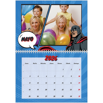 Calendario personalizado doble A4 — Libro de cómics [portada]