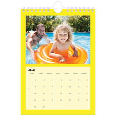 Calendario personalizado A5 — Brillante y llamativo [Abril]