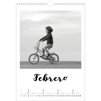 Calendarios A3 — Escrito a mano [Febrero]