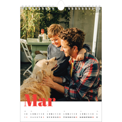 Calendario personalizado A4 — Un año genial [Marzo]
