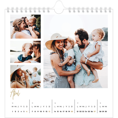 Calendarios Cuadrados — Texto en garabatos [Abril]