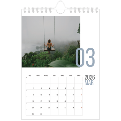 Calendario personalizado A5 — Meses numerados [Marzo]