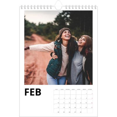 Calendario personalizado A4 — White space [Febrero]