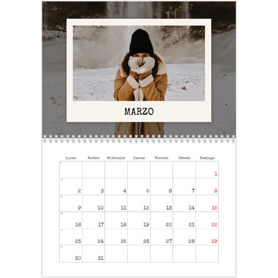Calendario personalizado doble A4 — La edición de retratos [Marzo]