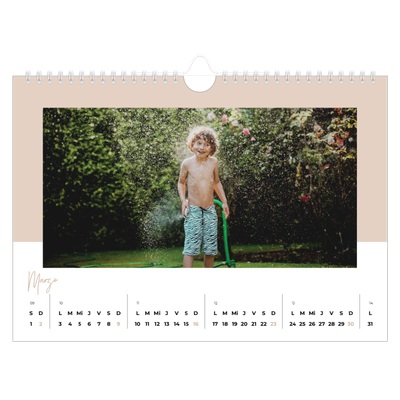 Calendario A4 horizontal — Marcos de la tierra [Marzo]