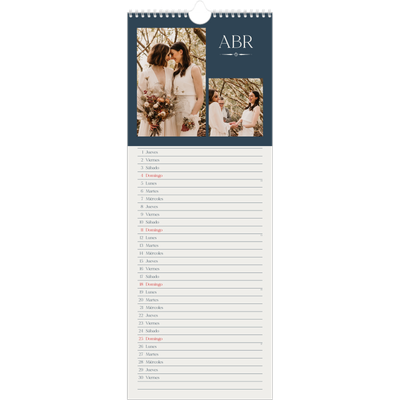 Calendario de cocina  — Pizarra y caligrafía [Abril]