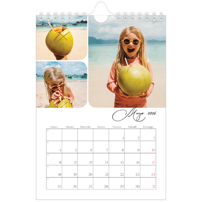 Calendario personalizado A5 — Fotos y caligrafía [portada]