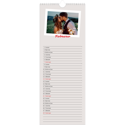 Calendario de cocina  — Firmado en carmín [Febrero]