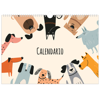 Calendario A3 horizontal — Perros y garabatos [portada]