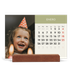 Calendario de mesa con base de madera - apaisado  — Capítulos pastel [Enero]