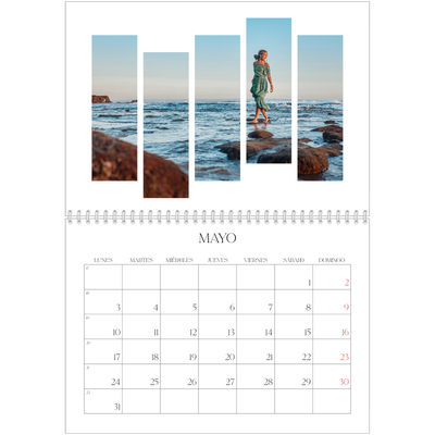 Calendario personalizado doble A4 — Fragmentos de viaje [Mayo]