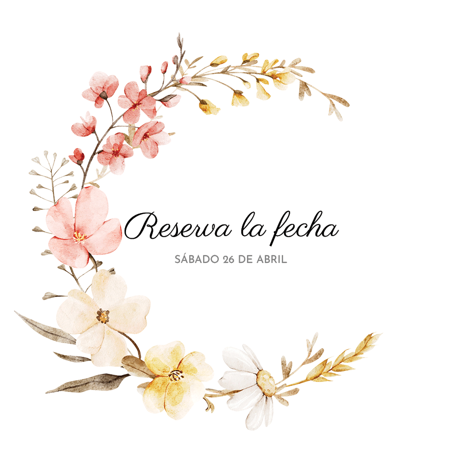 Save the date — Brillo floral