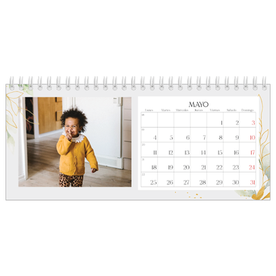 Calendarios de mesa — Salpicado floral [portada]