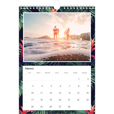 Calendario personalizado A4 — Vegetación viva [Febrero]