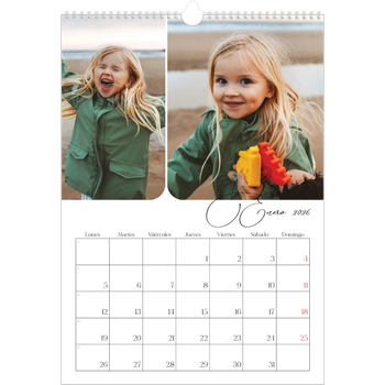 Calendario personalizado A3 — Fotos y caligrafía