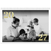 Calendario personalizado doble A4 — Números grandes de purpurina [portada]