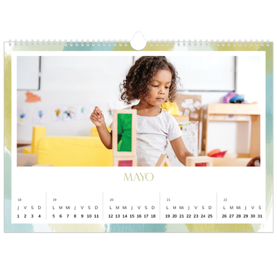 Calendario A3 horizontal — Efecto pincel [portada]