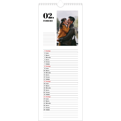 Calendario de cocina  — Serif y momentos [Febrero]