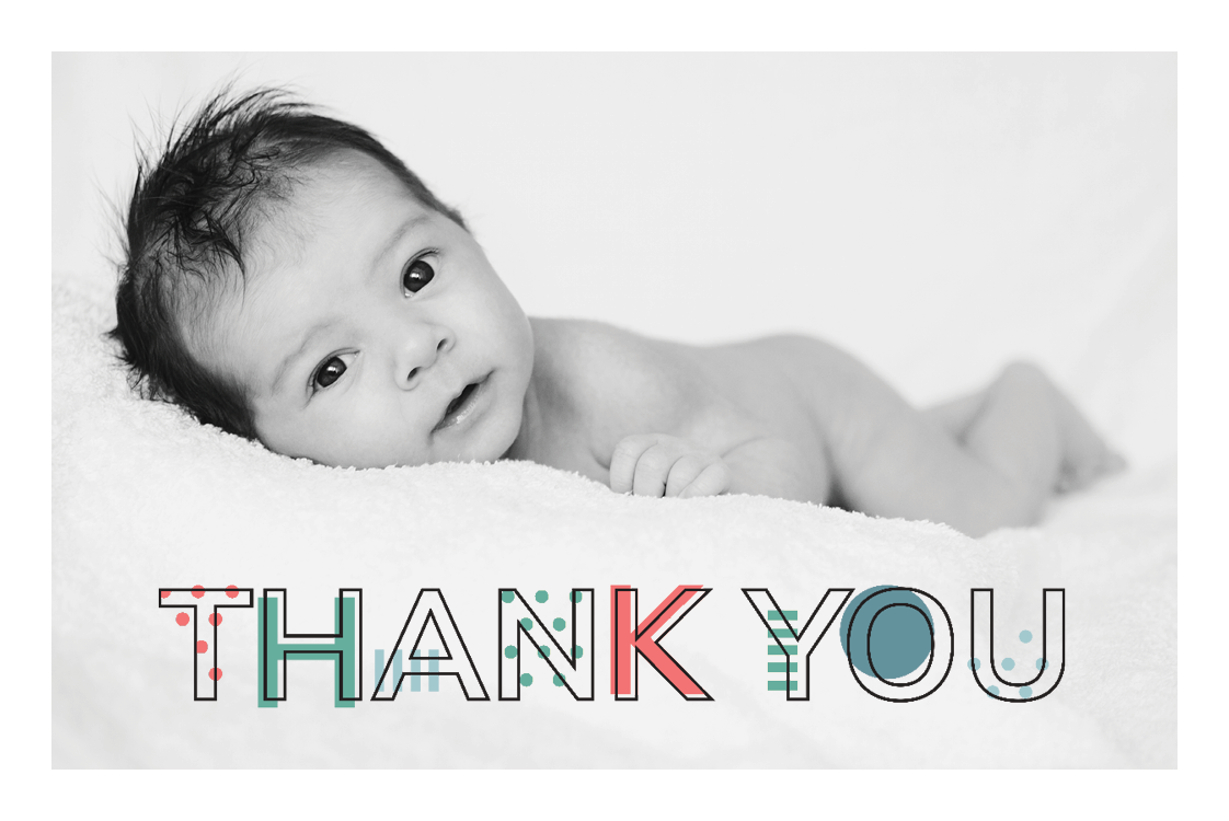 Tarjetas de agradecimiento — Tipografía pastel