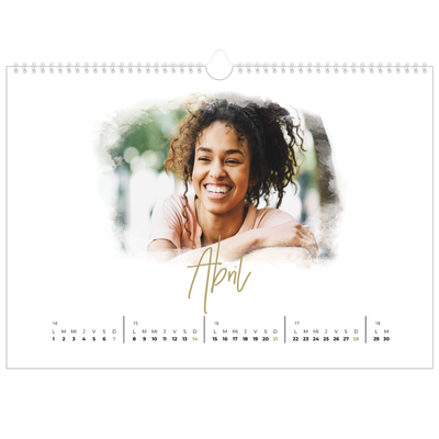 Calendario A3 horizontal — Efectos fotográficos [Abril]