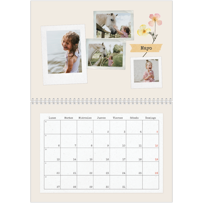 Calendario personalizado doble A4 — Scrapbook vintage [portada]