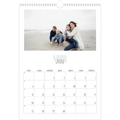 Calendarios A3 — Tipografía mixta [Abril]