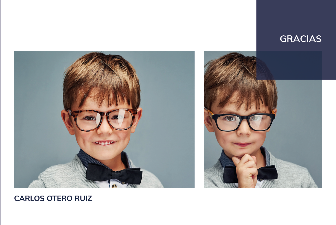 Tarjetas de agradecimiento — Caja azul