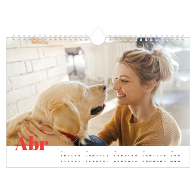 Calendario A4 horizontal — Un año genial [Abril]