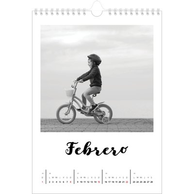 Calendario personalizado A4 — Escrito a mano [Febrero]