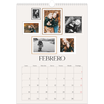 Calendarios A3 — Galería de fotos de pared [Febrero]