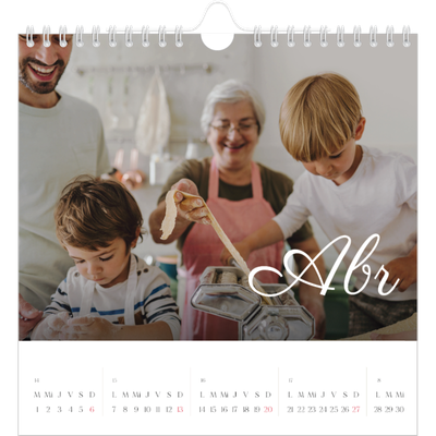 Calendarios Cuadrados — Mes escrito a mano [Abril]