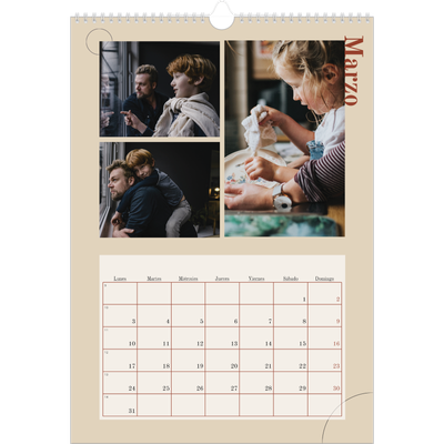 Calendarios A3 — Texto asimétrico [Marzo]