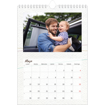 Calendario personalizado A4 — Papel de regalo floral [portada]