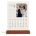 Calendario de mesa con base de madera - vertical  — Iniciales en flor [portada]