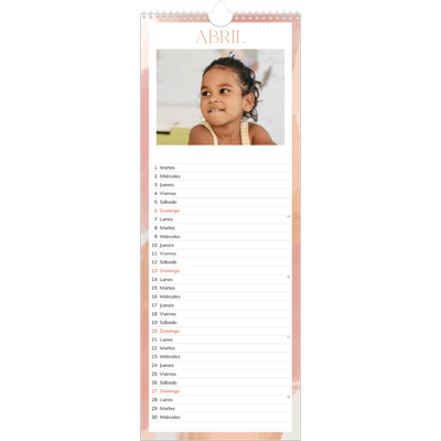 Calendario de cocina  — Efecto pincel [Abril]