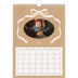 Calendario personalizado A4 — Papel kraft y lazo [Enero]