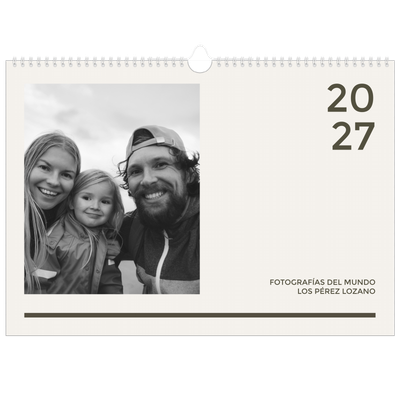 Calendario A3 horizontal — Contemporáneo atrevido [portada]