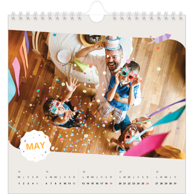 Calendarios Cuadrados — Cumpleaños icónico [portada]