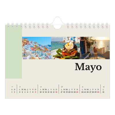 Calendario personalizado A5 — Lugares del mundo [Mayo]