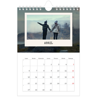Calendario personalizado A5 — La edición de retratos [Abril]