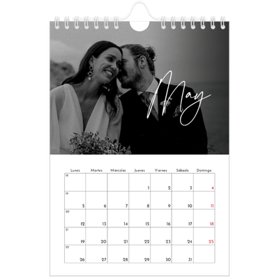 Calendario personalizado A5 — Escritura elegante [portada]