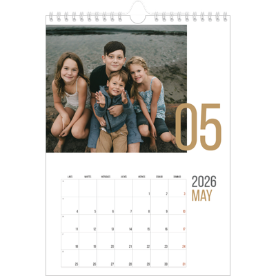 Calendario personalizado A4 — Meses numerados [portada]