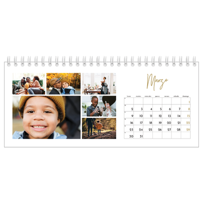 Calendarios de mesa — Texto en garabatos [Marzo]