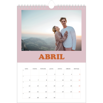 Calendario personalizado A4 — Marcos retro [Abril]