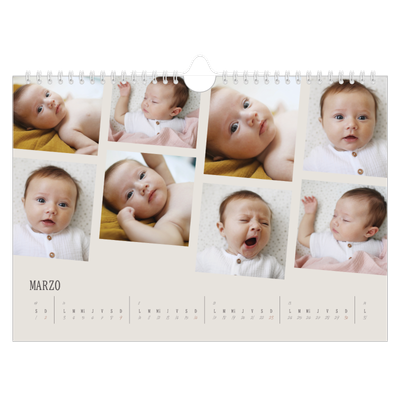 Calendario A4 horizontal — Recuerdos en movimiento [Marzo]