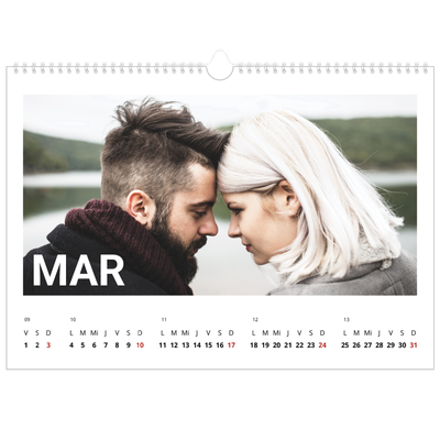 Calendario A3 horizontal — El gran mes [Marzo]