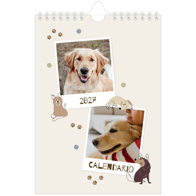 Calendario personalizado A5 — Cachorro juguetón [portada]