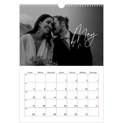 Calendarios A3 — Escritura elegante [portada]