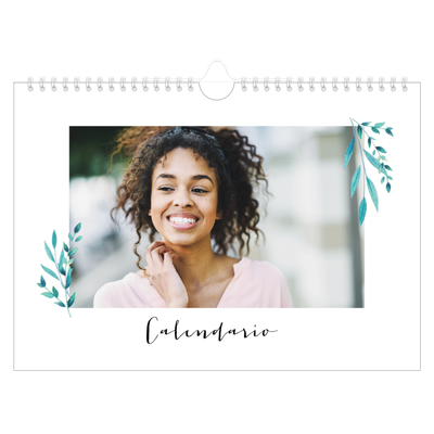 Calendario A4 horizontal — Ilustraciones de flores [portada]